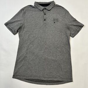 Lululemon Polo Shirt Mens Size Small Gray Martha’s Vineyard Gym Athletic